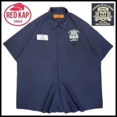 XXL/古着 RED KAP 半袖ワークシャツ 企業ロゴプリント ワッペンのサムネイル