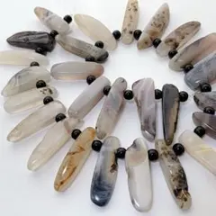 bk702/SALE！天然石◇アゲート牙形　1連