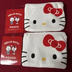 ハローキティ　ふわふわダイカットポーチ
