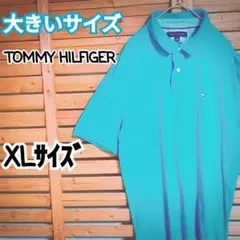 【ロゴ刺繍】TOMMY HILFIGER　XLサイズアメリカ古着美品古着90s