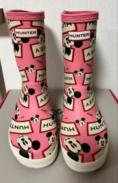 HUNTER Disney ミッキー レインブーツ ピンク　19cmのサムネイル