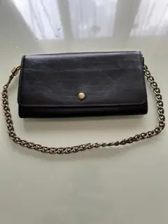 LOUIS VUITTON 二つ折り財布 黒　ウォレットチェーン