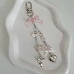 ハンドメイド ビーズキーホルダー チャーム