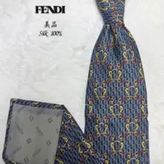 ✨極美品✨】FENDI フェンディ ネクタイ ズッカ FF柄 シルク 格子柄