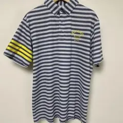 adidas アディダス ポロシャツ ボーダー 半袖 O/XG 大きいサイズ美品