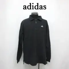 MY3362■adidas■アディダス 長袖ポロシャツ 薄手 刺繍ロゴ サイズOのサムネイル