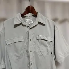 【00s Columbia GRT】半袖ナイロンシャツ L グレー Y2Kのサムネイル