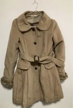 【美品】axes femme ブラウン コート ベルト付き フリル 襟 森 平成