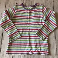 ミキハウス　マルチボーダー　長袖　Tシャツ　120cm