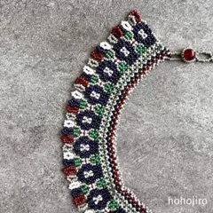 【オーダー用】ビーズ手編みネックレス No.116 【グレー】 アレルギーフリー