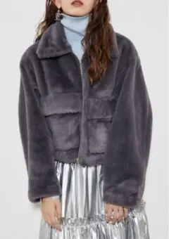 【新品タグ付き】rienda リエンダ SOFTYフェイクファーブルゾンコート