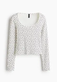 【H&M】DIVIDED 花柄 長袖Tシャツ Lサイズ