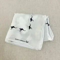 美品 heil デザイン カンガルー オーストラリア スカーフ 大判 ブルー系