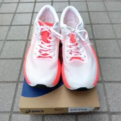 asics S4 ランニングシューズ ホワイト/サンライズレッド