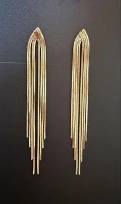 【まとめ買いで値引有】ピアス　ゴールド　ロング　結婚式　お呼ばれ