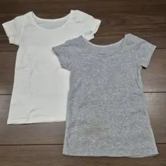UNIQLO ユニクロ◆半袖 コットン インナーシャツ◆サイズ100◆2枚セット