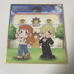 ワンピース ペコちゃんコラボ ナミ サンジ ミニ色紙