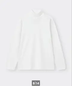 GU ソフトコットンタートルネックT（長袖）男女兼用Mサイズ/ホワイト