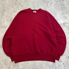 JERZEES　ブランク　無地　トップス　長袖　スウェット　古着　えんじ　M相当