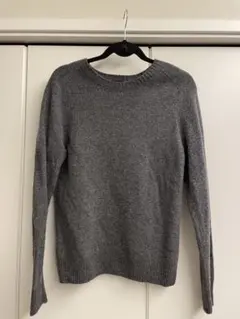 【ユニクロ】ラムクルーネックセーター Lサイズ グレー 灰色