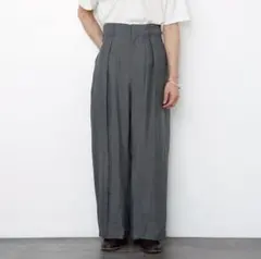 CURRENTAGE グレー ワイドパンツ