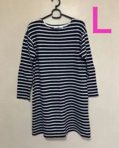 チュニック　長袖　ボーダー　ミニー　Ｌ