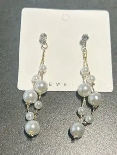 【新品•未使用】ピアス　パール