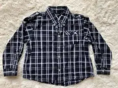 COMME CA ISM チェック柄長袖シャツ 100A
