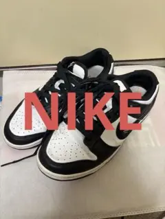 NIKE ダンク ロー パンダ 24.5cm ホワイト ブラック スニーカー中古