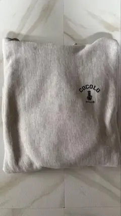 COCOLO グレー フード付きパーカー