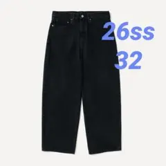 26ss A.PRESSE Black Washed Wide Denim 32のサムネイル