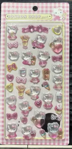 正規品サンリオ ボンボンドロップシール ハローキティピンクBONBONDROP
