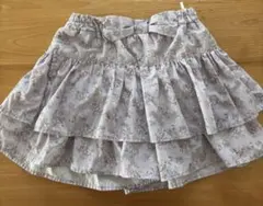 エニィファム　薄紫色花柄キュロットスカート130