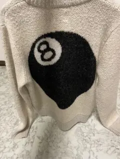極美品 ステューシー 22AW 8 Ball Spray Sweater 極美品 ステューシー 22AW 8 Ball Spray Sweater