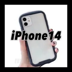 iPhone14ケース クリア iface型 ブラック シンプル 推し活 人気