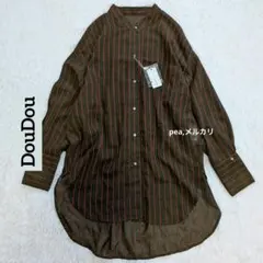 DouDou ドゥドゥ【タグ付 】バンドカラー シアーシャツ 定価1.7万円のサムネイル