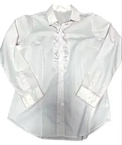 未使用⭐︎フリル付き 長袖シャツ 13号 美品リボンブラウス スーツ　2枚セット