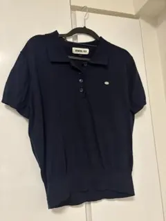 GENERAL IDEA ポロニット 半袖 ネイビー L