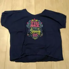 AS KNOW AS olaca アズノウアズオオラカTシャツ 刺繍 紺のサムネイル