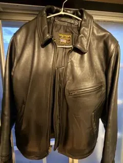 VANSON LEATHERS シングルライダースジャケット ブラックのサムネイル