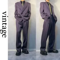 【希少カラー】vintage セットアップ　ダブル　パープル