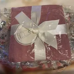 【新品未使用】GU コットンブレンドリブクロップドワイドネックT ピンク