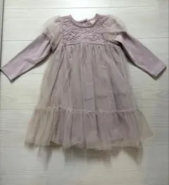 petit main チュールパフワンピース100㎝　ピンク　ドレス