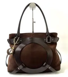 Salvatore Ferragamo カゴバッグ ガンチーニ トート スエード - メルカリ