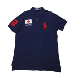 XL Polo Ralph Lauren ブラックポロシャツ 日本国旗付き - メルカリ