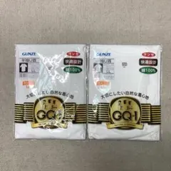 新品　GUNZE GQ-1 半袖　Uネック　ホワイト　メンズ　LLサイズ　セット