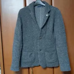 LARDINI 秋冬用　ブークレ調ウールニット2ボタンジャケットのサムネイル