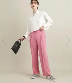 BEAUTY&YOUTH ダブルクロスタックワイド ストレートパンツ　新品