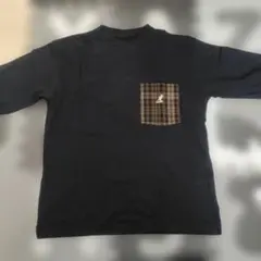 KANGOL チェック柄ポケット Tシャツ ブラック　コーエンのサムネイル