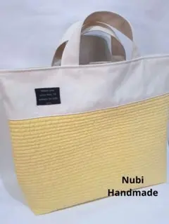 ヌビレッスンバッグ　A4サイズ対応　韓国Nubi　ハンドメイド　カナリアイエロー